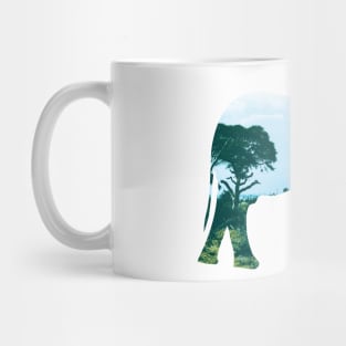 Elephant Jungle Silhouette Mug